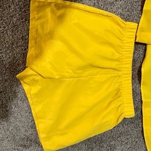Yellow short and shirt